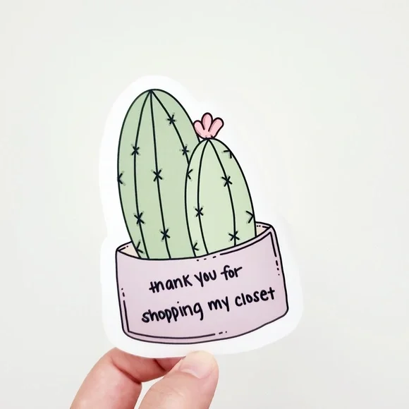LB006 STICKERS Custom Poshmark Stickers Thank You for Shopping my Closet Sticker - Picture 9 of 9